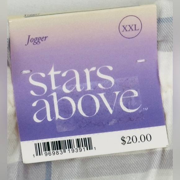 Stars Above Flannel Jogger Pants XXL Plaid Elastic Waist Pockets Drawstr… - Picture 6 of 11